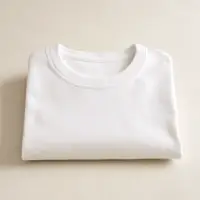 Polo blanco de algodón doblado