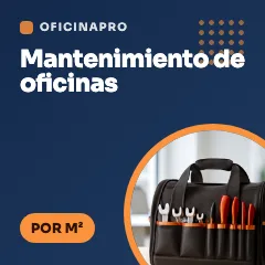Flyer del servicio de mantenimiento de oficinas por metro cuadrado